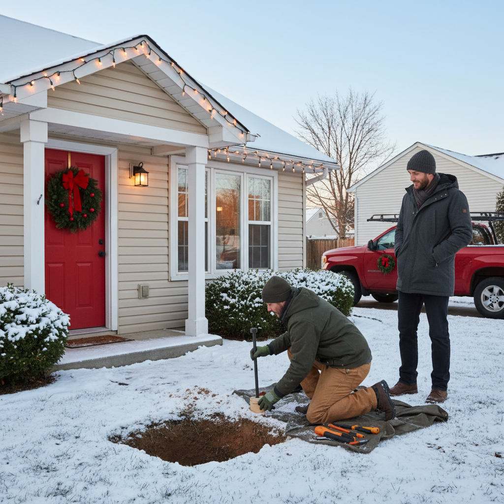 Sewer Line Backup Repaired Before Christmas